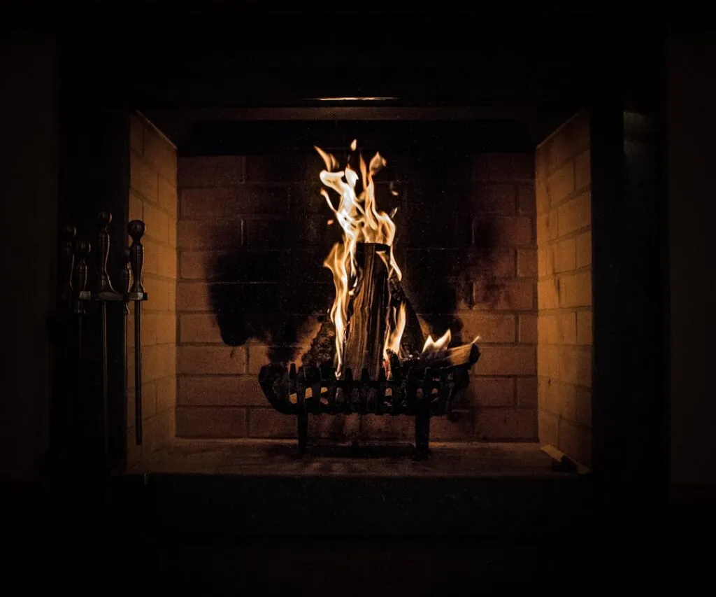 Photo Brick fireplace