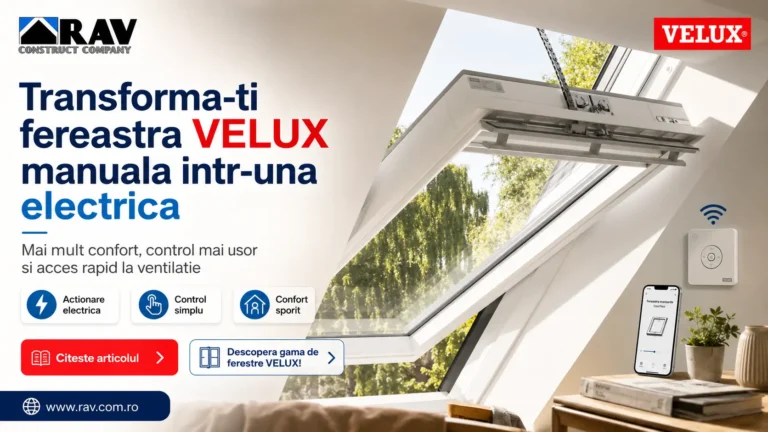Transformarea ferestrelor VELUX manuale in ferestre electrice