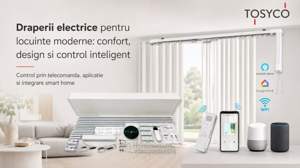 Draperii electrice pentru locuinte moderne: confort, design si control inteligent